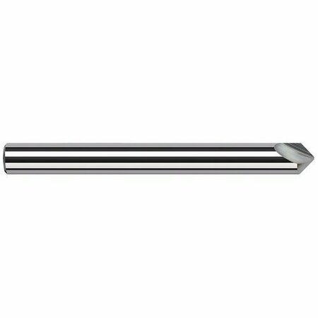 HARVEY TOOL 1/8 in. Shank dia. x1/64 in. Radius x 30° included Carbide Marking Cutter for Non-Ferrous, 2 Flutes 738115